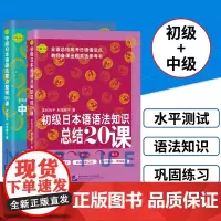 原版引进 初级日本语语法知识总结20课+中级日本语语法要点整理20课 日语语法书自学日语能力考试 日语初中级语法 高考日
