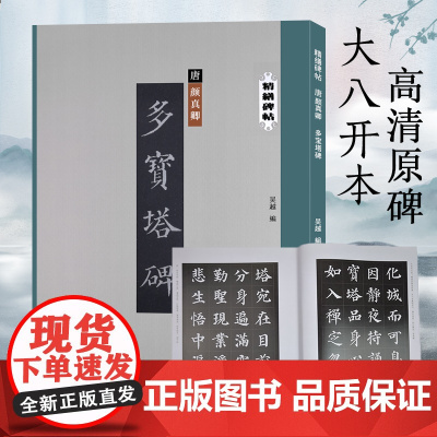 颜真卿多宝塔碑 精缮碑帖 唐代碑刻拓本全文原帖高清印刷精修放大版 颜体楷书毛笔书法临摹赏析字帖碑帖附繁体注释 西泠印社出