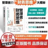 管理者的财务思维 运营透视资金管控财务分析利润增长 企业运营财务管理类书籍企业管理风险管控财务会计盈利