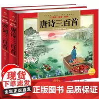 唐诗三百首完整版正版全集全2册宋词三百首彩图3-6-12岁儿童版一年级带拼音唐诗300首背古诗三百首注音版小学生一二年级