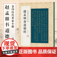 赵孟頫书道德经 孙宝文 8开 赵孟頫小楷毛笔书法字帖 高清原贴原大墨迹本临摹 字帖全貌金印历代名家小楷上海人民美术出版社