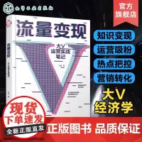 流量变现 大V运营实战笔记 电商运营打造教程 市场营销流量变现直播推广涨粉书籍 自媒体运营书籍 内容营销 私域流量运