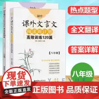 初中课外文言文阅读训练120篇+现代文阅读周计划高效训练100篇 八年级8年级第一二学期上下册 初中初二语文文言文阅读训