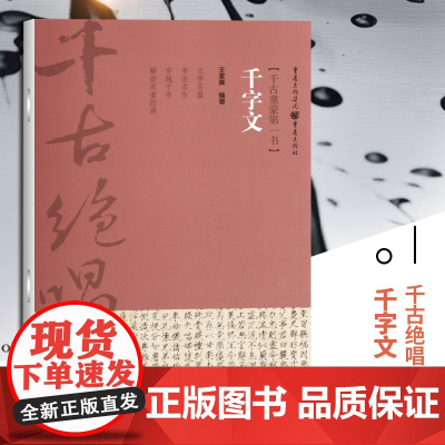 千字文千古绝唱 书法与文学双重经典WM结合印刷精美 大方雅致传统文化图版精致行文生动书法篆刻艺术