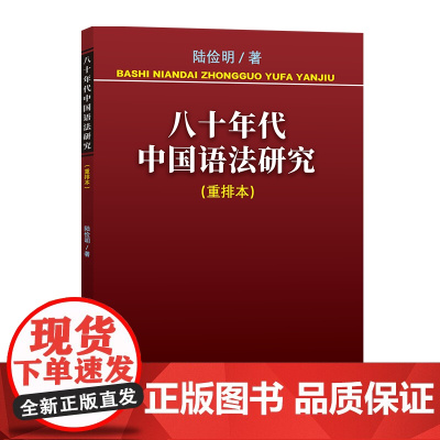 八十年代中国语法研究(重排本) 陆剑明 商务印书馆