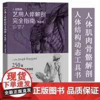 艺用人体解剖完全指南手绘版 J夏帕德著 理解人体形态 人体骨骼肌肉解剖实用人体素描速写人物基础技法教程 人体速写临摹正版