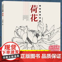 荷花 白描技法精解 中国画花草植物工笔画白描底稿书白描勾线画谱美术绘画初学者入门到精通基础教程 线描写生范例画家写生画