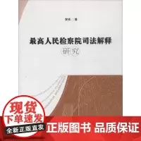 最高人民检察院司法解释研究 黄硕 著 著 法学理论社科 正版图书籍 中国检察出版社