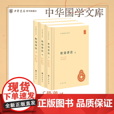 杜诗详注全三册中华书局正版精装简体横排 仇兆鳌注杜甫诗集中华国学文库