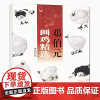 邓伯元画鸡精选 国画白描技法禽鸟工笔花鸟画册勾线底稿临摹基础教程 国画写意水墨画花鸟鱼虫工笔白描 新手入门临摹绘画书籍