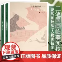 工笔新经典画册全2册 人物画+花鸟画技法 当代名家画作赏析 国画人物花鸟画集临摹/白描底稿勾勒技法解析 初学者绘画艺术入