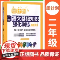 正版 周计划 小学语文基础知识强化训练 二年级/2年级 同步教材小学语文课外复习辅导试题测试训练学习资料习题练习册华