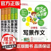 全套5册小学生优秀作文大全 三四五六年级写人 写景 抒情 叙事想象作文素材 写作技巧