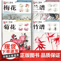 写意花鸟 中国画基础技法丛书学一百通全套4册 梅花兰谱四君子水墨画临摹绘画初学者自学儿童入门基础教程画花卉鸟禽技巧正版书