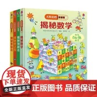 [接力出版社]尤斯伯恩看里面揭秘数学篇 揭秘数学+揭秘加减法+揭秘乘法表+揭秘乘除法 套装全4册0-3-6-10岁孩子宝