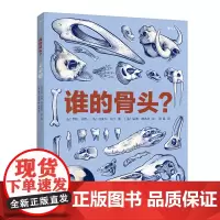 浪花朵朵童书正版 谁的骨头 纪录片风格25组逆向思维翻翻页恐龙大猩猩人体骨骼解剖儿童启蒙科普百科读物书籍