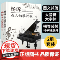 全2册 杨诉成人钢琴教程 抖音超火的成人钢琴弹奏伴奏 钢琴零基础自学指南入门进阶 钢琴经典曲目演奏五线谱乐理知识图书籍