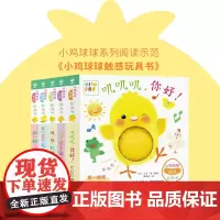 [点读版]小鸡球球触摸书全套5册宝宝毛绒玩具书绘本0-3岁婴儿早教触摸立体书撕不烂启蒙纸板书触感发声亲子互动一起玩洞洞翻