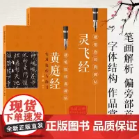 硬笔临经典碑帖 灵飞经+黄庭经实用技法练习2册 钢笔楷书练字帖临摹历代碑帖精粹 技法讲解书法学习硬笔临古帖 硬笔书法入门