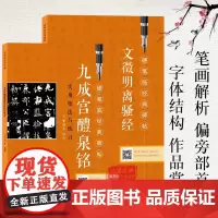硬笔临经典碑帖 九成宫醴泉铭+文征明离骚经实用技法练习2册 硬笔钢笔楷书练字帖临摹历代碑帖精粹 技法讲解书法学习硬笔临古