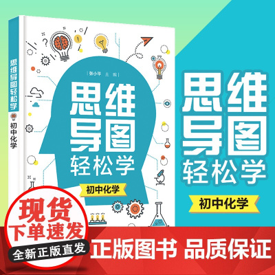思维导图轻松学初中化学 思维导图学习法 初中化学轻松学 初中化学典型例题解答一本通 初中化学考试真题解析教辅图书籍