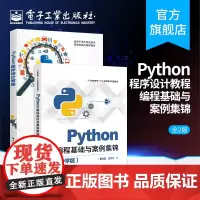 正版 Python编程基础与案例集锦 中学版+程序设计教程 基本语法内置对象用法技巧教程 中学生学习人工智能 Pytho