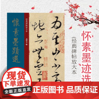 怀素墨迹选 孙宝文编经典碑帖放大本大8开原碑帖草书彩色高清放大版全文墨迹本繁体旁注怀素字帖草书书毛笔书法上海人民美术出版