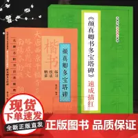 颜真卿书多宝塔碑(全套2册)名碑名帖速成描红初学者毛笔书法入门基础教程 楷书临习技法精讲字帖碑帖法帖技法汉字结构分析正版