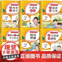 []一年级下册套装6册阅读理解看图写话语文专项训练同步课本人教版必背古诗词训练 字词句训练 内容填空归类训练