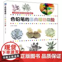 色铅笔的多肉植物萌绘