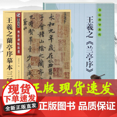 全2册 墨点字帖传世碑帖精选--王羲之兰亭序摹本三种.+书法指导教程--王羲之《兰亭序》 历代名家名帖经典碑帖临摹