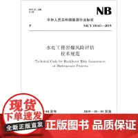 水电工程岩爆风险评估技术规范 NB/T 10143-2019 国家能源局 建筑/水利(新)专业科技 正版图书籍 中国水利