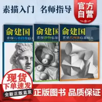俞建国素描静物几何体石膏挂像临摹精选 美术技法名师指导实战系列第三版绘画明暗结构入门学画画标配书上海人民美术出版社艺考
