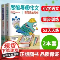 丁丁老师导图写作系列2本套思维导图阅读能模仿的写作+思维导图作文看得见的写作 一二三四五六年级课外同步训练123456年