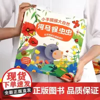 小手摸摸大自然 河马捉虫虫触摸书 幼儿早教图书宝宝0-3岁 儿童启蒙洞洞翻翻婴儿不易撕烂触感刺激认知书本故事书1岁2岁绘
