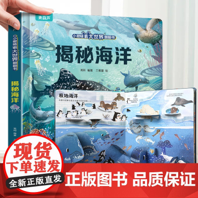 [清仓 揭秘大本]揭秘海洋立体翻翻书 揭秘系列儿童3d立体书