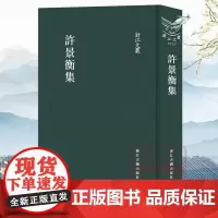 浙江文丛:许景衡集(精装繁体竖排)国粹必读丛书中国宋代古典散文随笔作品文集研究宋代政治文化思想和永嘉学派思想渊源正版书籍