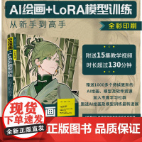 [正版新书] AI绘画+LoRA模型训练从新手到高手 刘双亚 朱翔宇 清华大学出版社 AI绘画+LoRA模型