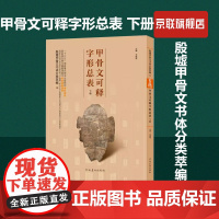 [书]殷墟甲骨文书体分类萃编:甲骨文可释字形总表 下册 9787540142094 王蕴智 编 河南美术出版社书籍