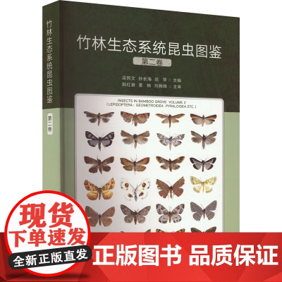 竹林生态系统昆虫图鉴(第2卷) 梁照文 孙长海 翁琴主编 毛竹林昆虫多样性调查成果 竹林生态昆虫图鉴图谱(9787109