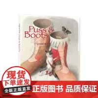 穿靴子的猫 Puss & Boots 向经典致敬!格林童话经典故事的新演绎。精装 外版书