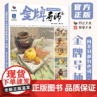 金牌导师6风景到静物色调一本通 2024烈公文化张灵色彩基础单体组合塑造色稿完整稿临摹范本写生美术高考联考教材教程水粉书