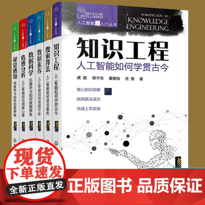 全6册 人工智能超入门丛书 视觉感知+知识工程+搜索算法+数据素养+情感分析+数据科学 零基础入门解读逻辑推理人工智能