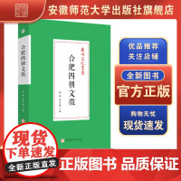 合肥四朝文徵 高峰 张彦峰编 9787567661134 合肥地方历史文献