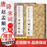 赵孟頫行书集字 唐诗一百首+宋词一百首套装2册 临摹到创作 碑帖古诗词作品集 毛笔书法字帖初学者入门学习临摹教材 浙江人