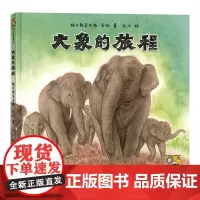 大象的旅程绘本图画书幼儿童科普百科故事书动物认知绘本生命教育3-6-9岁中小学课外阅读书籍一二三年级非注音版