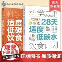 2册 适度低碳水饮食法 28天适度低碳水饮食计划 科学营养减肥饮食法 低脂减脂食材清单详解 减重案例分析书个性化定制减肥