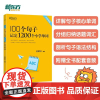 新东方 100个句子记完1200个小学单词+漫画图解小学语法+单词字帖(套装共3册)