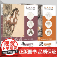 中国画技法教程 马的画法 虎的画法 陈云鹏画集国画技法教程水墨画入门视频教程 安徽美术