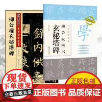 全2册柳公权玄秘塔碑 原帖+教程 楷书毛笔字帖传世经典书法碑帖柳体书法临摹字帖入门柳楷毛笔 柳公权毛笔字集字古诗墨点字帖